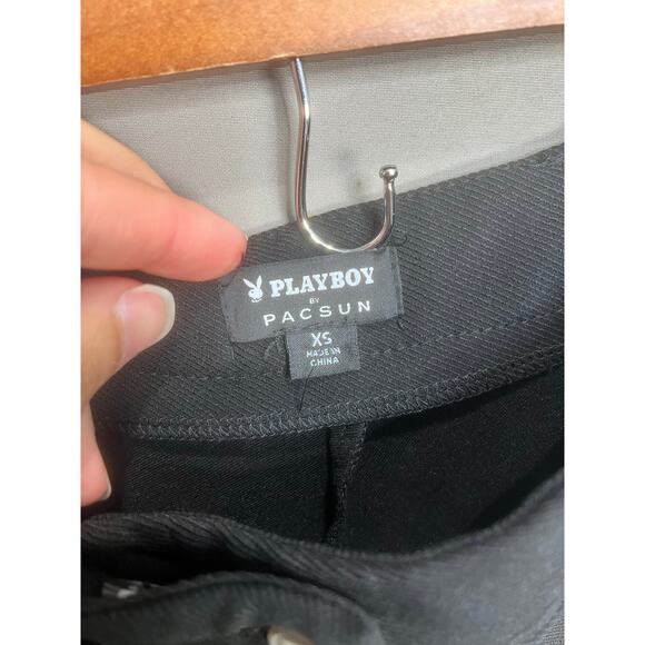 Playboy Pacsun Black Dress Pants Sz XS Work Casual Y2K Comfort Office - Picture 15 of 16